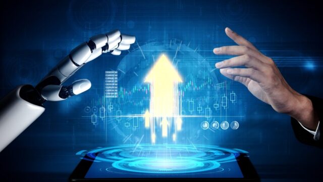Illustrazione sull'uso dell'intelligenza artificiale nelle aziende
